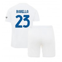 Fotbalové Dres Inter Milan Nicolo Barella #23 Dětské Venkovní 2023-24 Krátký Rukáv (+ trenýrky)